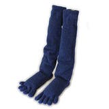 ネイビー | てぶくろ屋さんがつくった「モコモコ５本指ソックス」ゆったり派シングル | GlovesDEPO