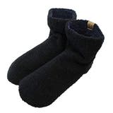 ブラック | てぶくろ屋さんがつくった「モコモコ先丸ソックス ゆったり派シングル ショートタイ… | GlovesDEPO