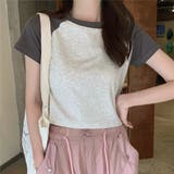 バイカラーショート丈Tシャツ 10257 | G&L Style | 詳細画像11