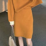 オレンジ | ハイゲージニットミニスカート 10287 | G&L Style