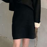 ブラック | ハイゲージニットミニスカート 10287 | G&L Style