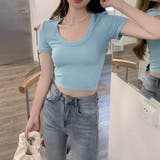 Uネックショート丈Tシャツ 10332 | G&L Style | 詳細画像8