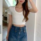 Uネックショート丈Tシャツ 10332 | G&L Style | 詳細画像2