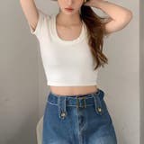 Uネックショート丈Tシャツ 10332 | G&L Style | 詳細画像3