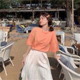 ピーチ刺繍 半袖Tシャツ 10336 | G&L Style | 詳細画像2