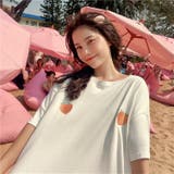 ピーチ刺繍 半袖Tシャツ 10336 | G&L Style | 詳細画像12