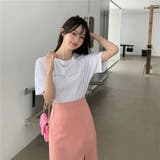 ホワイト | フロントレタリング半袖Tシャツ 10339 | G&L Style