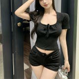 フロントリボンリブ半袖Tシャツ 10358 | G&L Style | 詳細画像8 