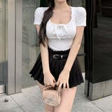 フロントリボンリブ半袖Tシャツ 10358 | G&L Style | 詳細画像7 