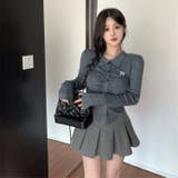 リボンブローチ付き リブニットトップス 10377 | G&L Style | 詳細画像7