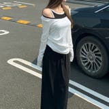 ホワイト | バイカラーロングTシャツ 10405 | G&L Style