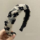 ホワイト | ツイスト花柄カチューシャ 10427 | G&L Style