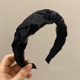 ブラック | ツイスト花柄カチューシャ 10427 | G&L Style