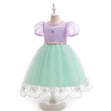 ラベンダー | 刺繍チュールドレス 10451 | Amiyo