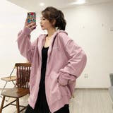 ピンク | レタリング 薄手 ジップパーカー 7981 | G&L Style