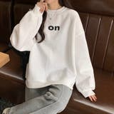 ホワイト | フロント・バックプリント ロングTシャツ 8026 | G&L Style