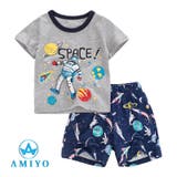SPACE プリント 半袖Tシャツ・パンツ セットアップ 8058 | Amiyo | 詳細画像1