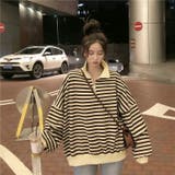 ハーフジップ マルチボーダートップス 8564 | G&L Style | 詳細画像4