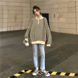 ハーフジップ マルチボーダートップス 8564 | G&L Style | 詳細画像6