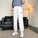 ホワイト | ワンポイントスウェットパンツ 8545 | G&L Style