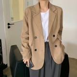 ベージュ | フェイクポケット ダブルボタンテーラードジャケット 8827 | G&L Style
