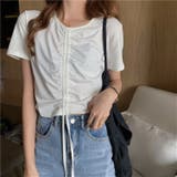 フロントギャザーショート丈Tシャツ 9198 | G&L Style | 詳細画像10 