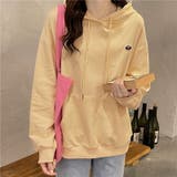 ベージュ | ワンポイントワッペン薄手パーカー 9338 | G&L Style