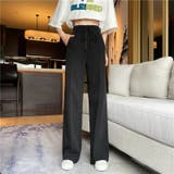 ブラック | ウエストゴムカジュアルタックパンツ 9642 | G&L Style