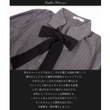 縦ラインでスタイルアップ、 リボンタイ付きシャツワンピース 大きいサイズ | GOLDJAPAN　大きいサイズ専門店 | 詳細画像3 