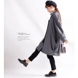 縦ラインでスタイルアップ、 リボンタイ付きシャツワンピース 大きいサイズ | GOLDJAPAN　大きいサイズ専門店 | 詳細画像11 