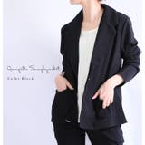 毎日の通勤着に♪ カットジョーゼットテーラードジャケット 大きいサイズ | GOLDJAPAN　大きいサイズ専門店 | 詳細画像4 