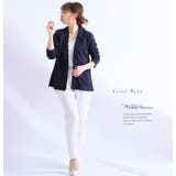 毎日の通勤着に♪ カットジョーゼットテーラードジャケット 大きいサイズ | GOLDJAPAN　大きいサイズ専門店 | 詳細画像5 