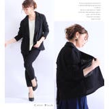 毎日の通勤着に♪ カットジョーゼットテーラードジャケット 大きいサイズ | GOLDJAPAN　大きいサイズ専門店 | 詳細画像9 