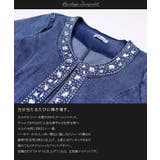 大人上品に♪ビジュー付きストレッチデニムジャケット 大きいサイズ レディース | GOLDJAPAN 大きいサイズ専門店 | 詳細画像3