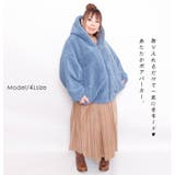 ジップアップボアパーカー 大きいサイズ レディース | GOLDJAPAN 大きいサイズ専門店 | 詳細画像2