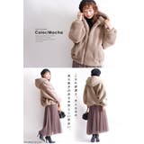 ジップアップボアパーカー 大きいサイズ レディース | GOLDJAPAN 大きいサイズ専門店 | 詳細画像7