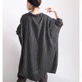 ストライプ柄ドルマンシャツチュニックワンピース 大きいサイズ レディース | GOLDJAPAN 大きいサイズ専門店 | 詳細画像10