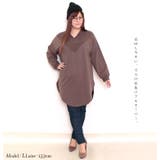 大きいサイズ レディース 太リブ重ねVネックプルオーバー | GOLDJAPAN 大きいサイズ専門店 | 詳細画像2