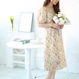 大きいサイズレディース ワンピース バックシャーリング花柄ワンピース | GOLDJAPAN 大きいサイズ専門店 | 詳細画像12