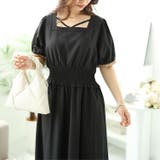 大きいサイズレディース ワンピース 配色クロスネックワンピース | GOLDJAPAN　大きいサイズ専門店 | 詳細画像6 