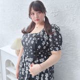 大きいサイズレディース ワンピース スクエアネック花柄ロングワンピース | GOLDJAPAN　大きいサイズ専門店 | 詳細画像5 