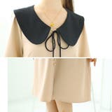 大きいサイズレディース ワンピース 襟付きバイカラーミディ丈ワンピース | GOLDJAPAN　大きいサイズ専門店 | 詳細画像6 