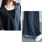 大きいサイズレディース ワンピース ラメツイード切り替えVネックワンピース | GOLDJAPAN　大きいサイズ専門店 | 詳細画像7 