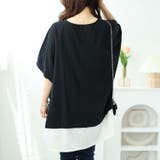 大きいサイズレディース チュニック フェイクレイヤードキーネックドルマンチュニッ… | GOLDJAPAN 大きいサイズ専門店 | 詳細画像13