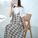 大きいサイズレディース ワンピース ラウンドネックTシャツ＆チェックキャミワンピ… | GOLDJAPAN　大きいサイズ専門店 | 詳細画像12 