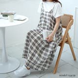 大きいサイズレディース ワンピース ラウンドネックTシャツ＆チェックキャミワンピ… | GOLDJAPAN　大きいサイズ専門店 | 詳細画像13 