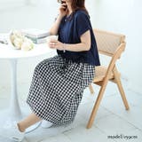 大きいサイズレディース ワンピース ギンガムチェックドッキングワンピース | GOLDJAPAN 大きいサイズ専門店 | 詳細画像12