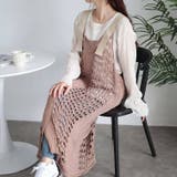 大きいサイズレディース ワンピース 透かし編みレーススリットサロペットワンピース | GOLDJAPAN 大きいサイズ専門店 | 詳細画像7