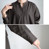 大きいサイズレディース ワンピース レイヤード風スキッパーネックフレアワンピース | GOLDJAPAN　大きいサイズ専門店 | 詳細画像6 