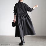 大きいサイズレディース ワンピース レイヤード風スキッパーネックフレアワンピース | GOLDJAPAN　大きいサイズ専門店 | 詳細画像9 